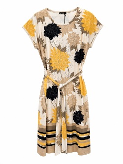 Jerseykleid mit floralem Allover-Print von Gollehaug 02611-27310